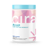 Cira Pump, Pop & Rock, 30 servings, in a white bottle with pink, orange and purple label and blue top. 