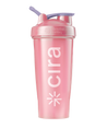 Cira custom Blender Bottle in pink with purple cap
