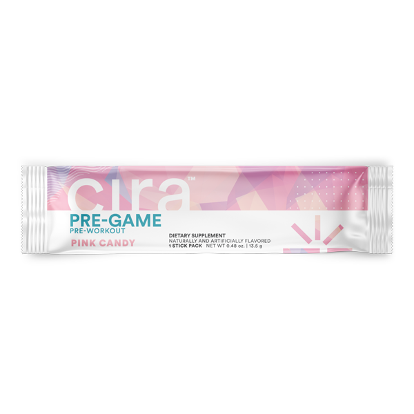 Cira Pre-Game Pink Candy, individual stick pack.