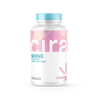 Cira Nutrition Shine Stim-Free Shape Support Fat Burner in a white bottle with a pink label and blue lid